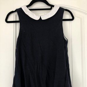 Navy Pimkie tank top with peter pan collar